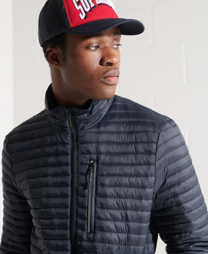 Superdry облекло N00H1177 военноморски флот мъже яке fuji без качулка Packaway