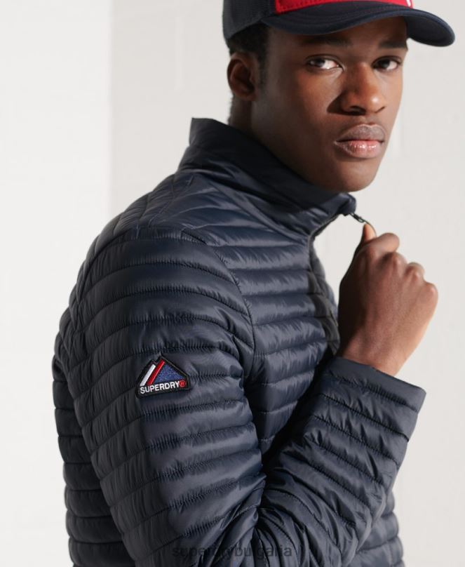 Superdry облекло N00H1177 военноморски флот мъже яке fuji без качулка Packaway