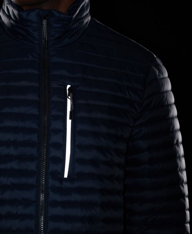 Superdry облекло N00H1177 военноморски флот мъже яке fuji без качулка Packaway
