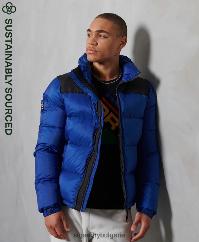 Superdry облекло N00H1178 син мъже пухено яке със спортен код