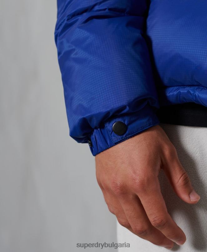 Superdry облекло N00H1178 син мъже пухено яке със спортен код