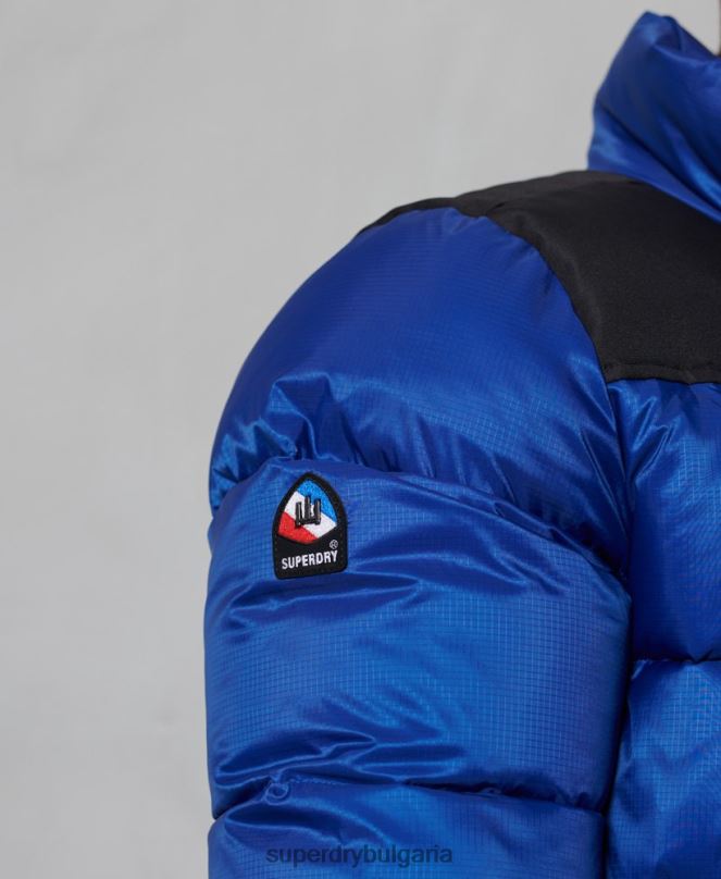 Superdry облекло N00H1178 син мъже пухено яке със спортен код