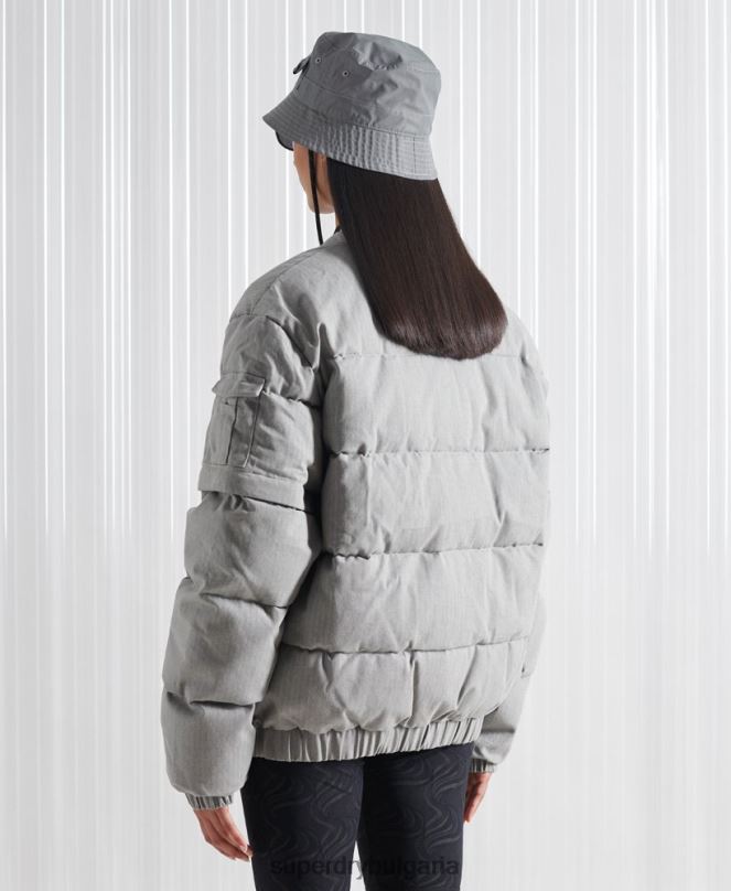 Superdry облекло N00H1179 тъмно сив мъже ограничено издание sdx 2 в 1 пухено яке