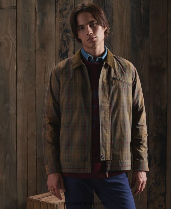 Superdry облекло N00H1181 кафяво мъже ограничено издание сухо яке за круизър