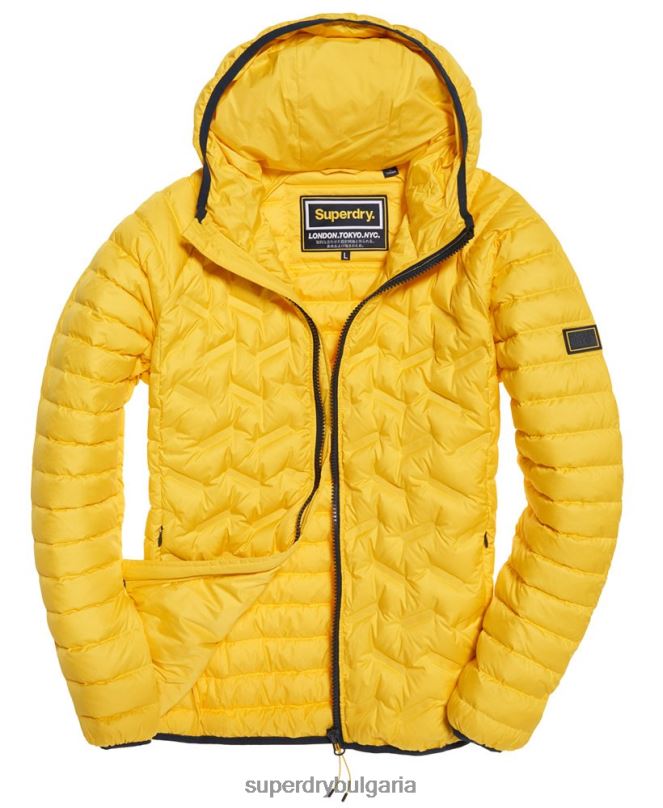 Superdry облекло N00H1183 жълто мъже пухено радар микс ватирано яке