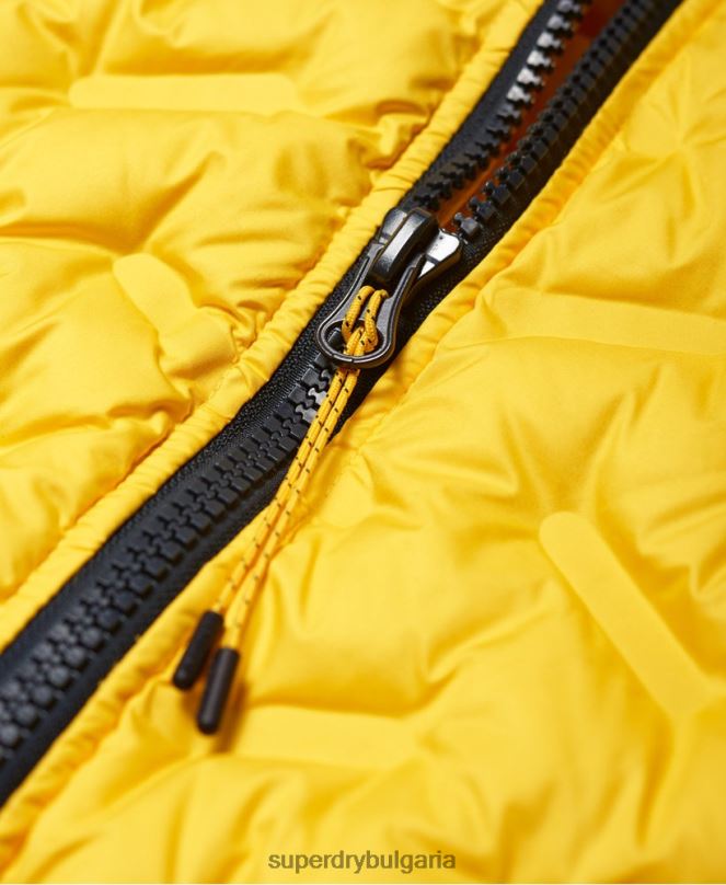 Superdry облекло N00H1183 жълто мъже пухено радар микс ватирано яке