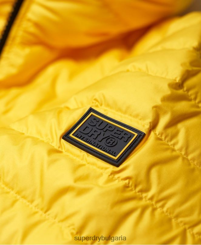 Superdry облекло N00H1183 жълто мъже пухено радар микс ватирано яке