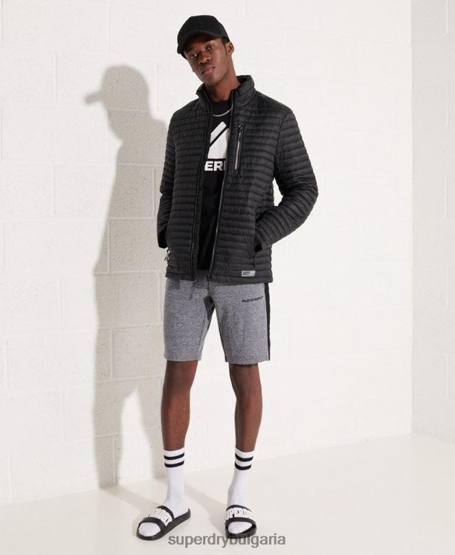 Superdry облекло N00H1184 черен мъже микро юрган Packaway Fuji яке