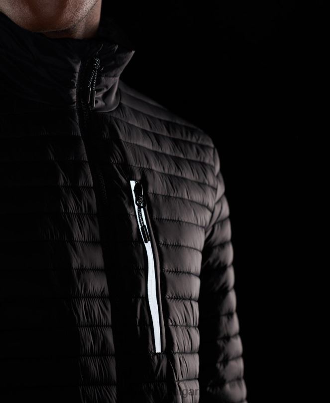Superdry облекло N00H1184 черен мъже микро юрган Packaway Fuji яке