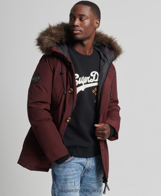 Superdry облекло N00H1185 лилаво мъже пухено яке новобранец