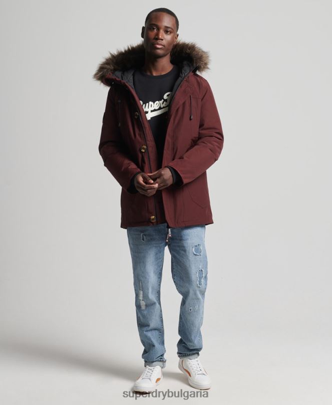 Superdry облекло N00H1185 лилаво мъже пухено яке новобранец