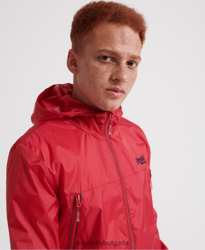 Superdry облекло N00H1186 червен мъже опаковани в морето cagoule