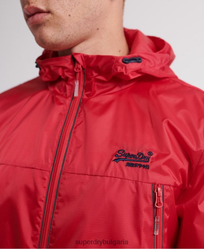 Superdry облекло N00H1186 червен мъже опаковани в морето cagoule