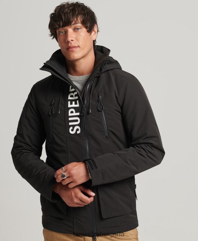 Superdry облекло N00H1187 черен мъже ultimate sd яке с ветровка