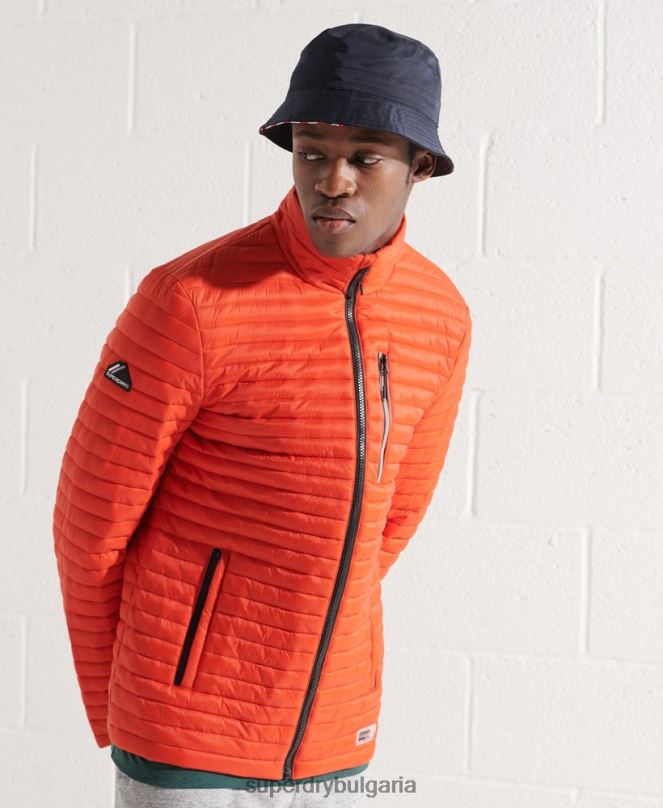 Superdry облекло N00H1190 оранжево мъже яке fuji без качулка Packaway