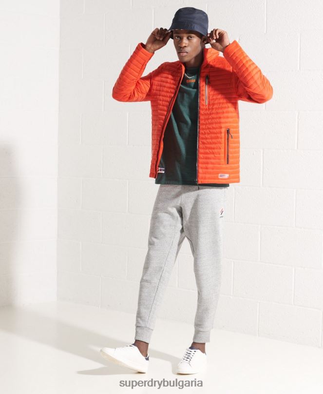 Superdry облекло N00H1190 оранжево мъже яке fuji без качулка Packaway
