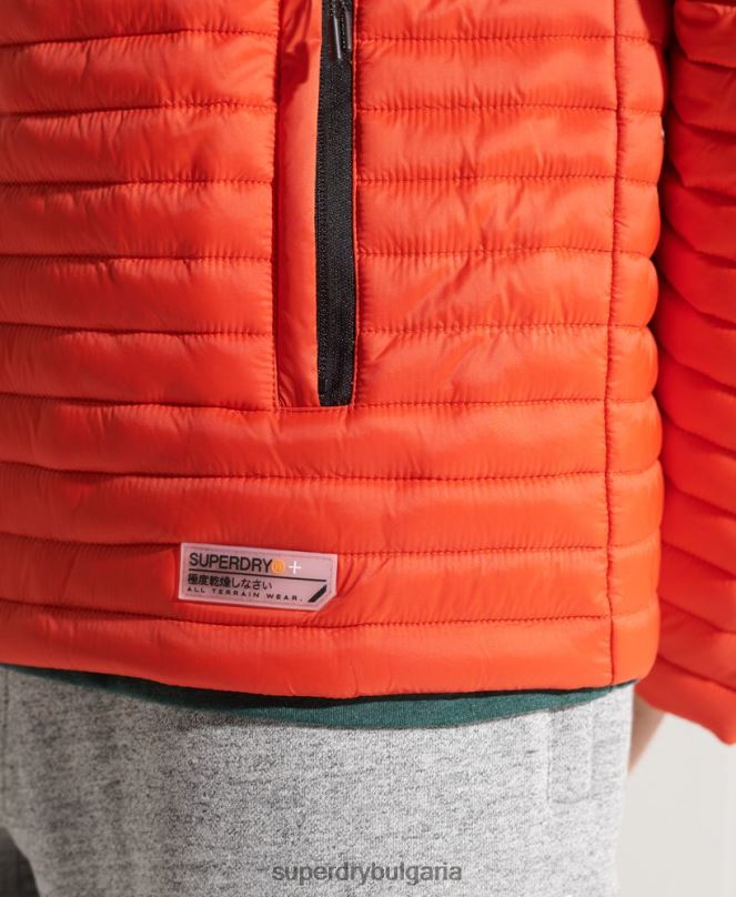 Superdry облекло N00H1190 оранжево мъже яке fuji без качулка Packaway