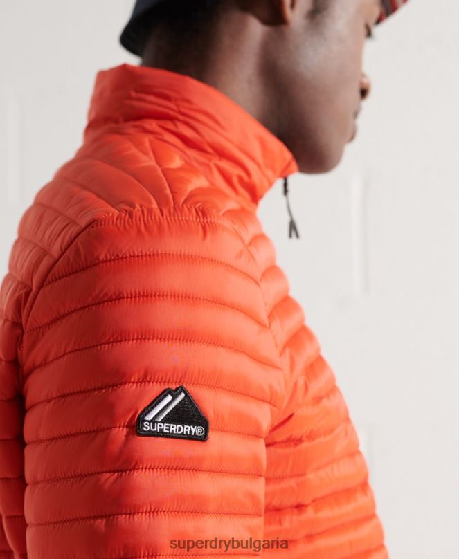 Superdry облекло N00H1190 оранжево мъже яке fuji без качулка Packaway