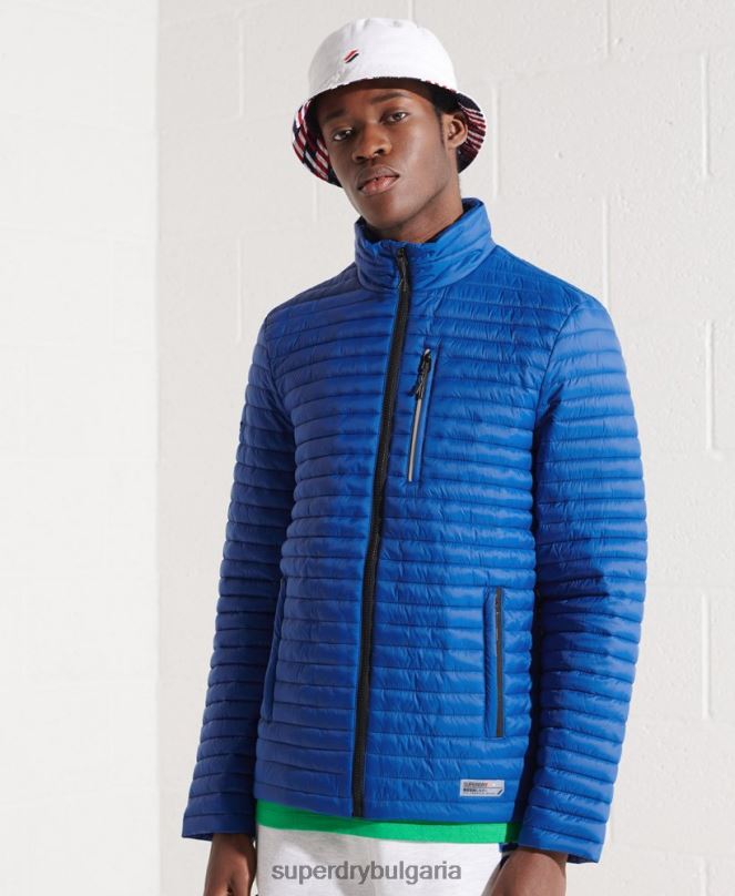 Superdry облекло N00H1191 син мъже яке fuji без качулка Packaway
