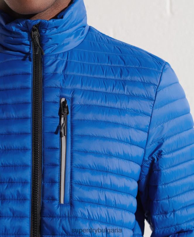 Superdry облекло N00H1191 син мъже яке fuji без качулка Packaway