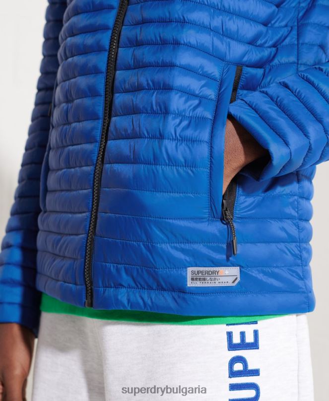 Superdry облекло N00H1191 син мъже яке fuji без качулка Packaway