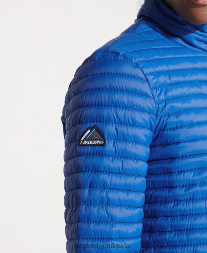 Superdry облекло N00H1191 син мъже яке fuji без качулка Packaway