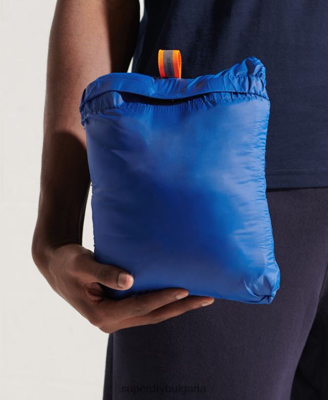 Superdry облекло N00H1191 син мъже яке fuji без качулка Packaway