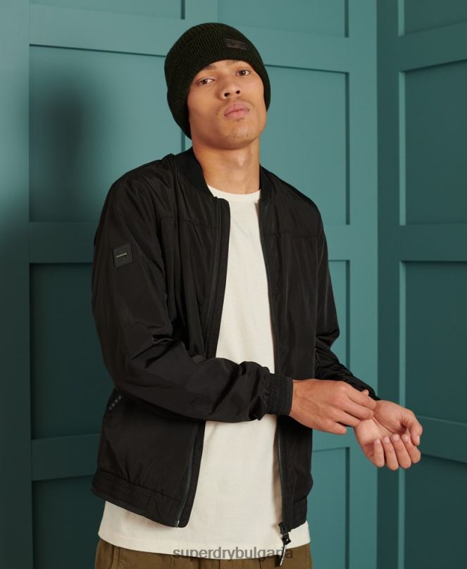 Superdry облекло N00H1196 черен мъже излишни стоки леко бомбардировач яке