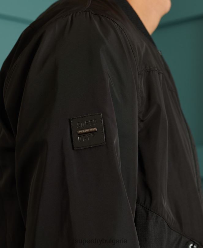 Superdry облекло N00H1196 черен мъже излишни стоки леко бомбардировач яке