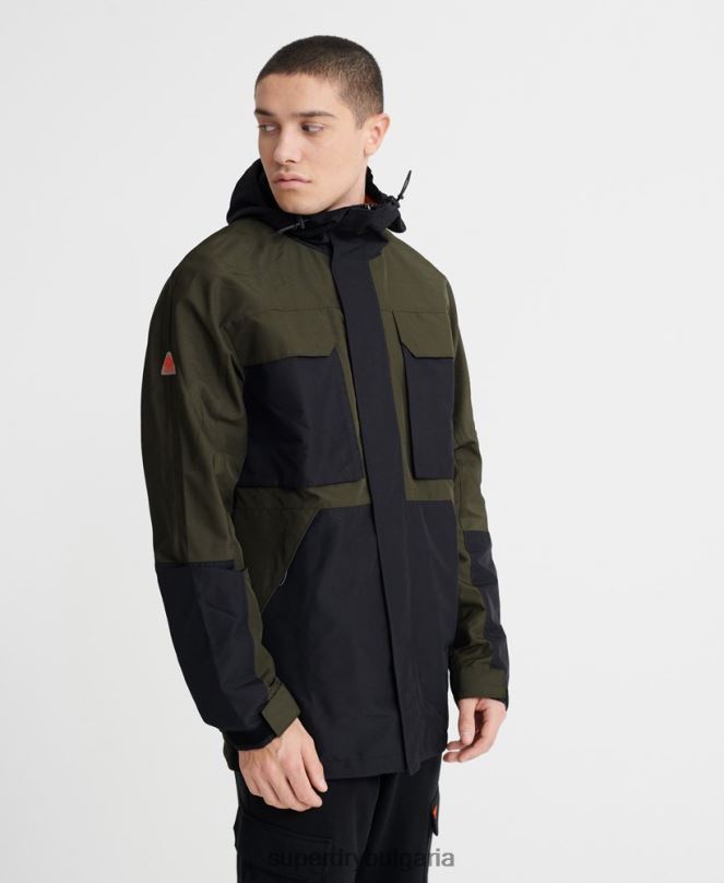Superdry облекло N00H1198 зелено мъже яке пустинна алхимия с 5 джоба
