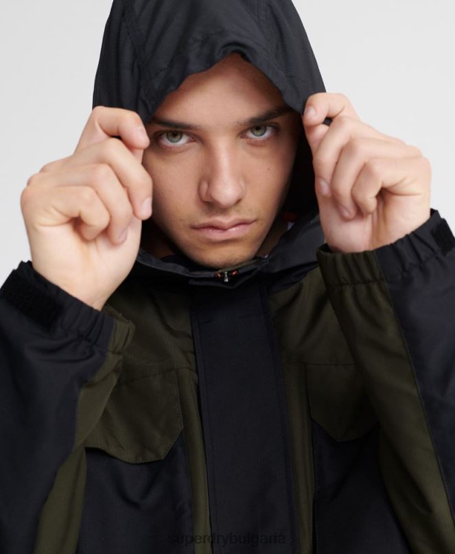Superdry облекло N00H1198 зелено мъже яке пустинна алхимия с 5 джоба