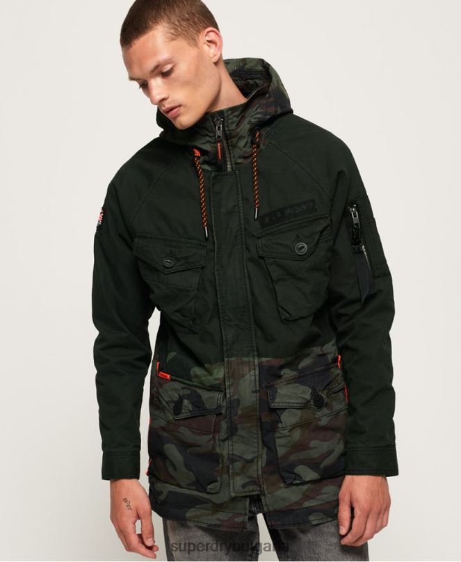 Superdry облекло N00H1199 зелено мъже яке с повдигната пантера новобранец