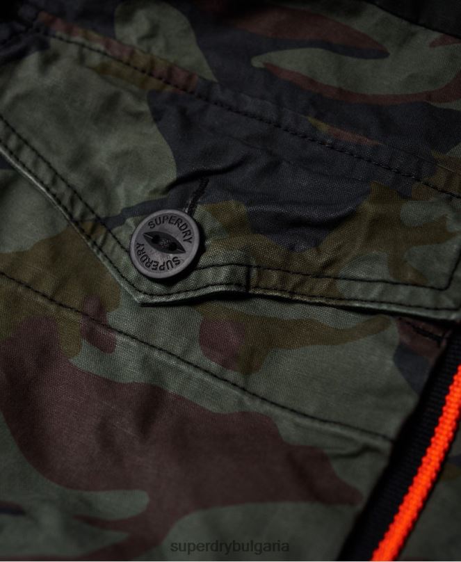 Superdry облекло N00H1199 зелено мъже яке с повдигната пантера новобранец
