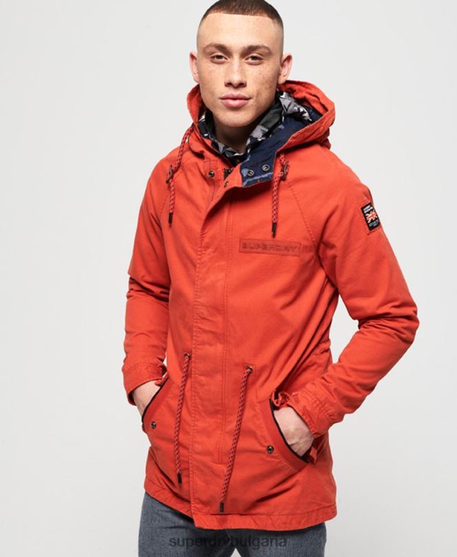 Superdry облекло N00H1202 оранжево мъже авиаторско яке за новобранец