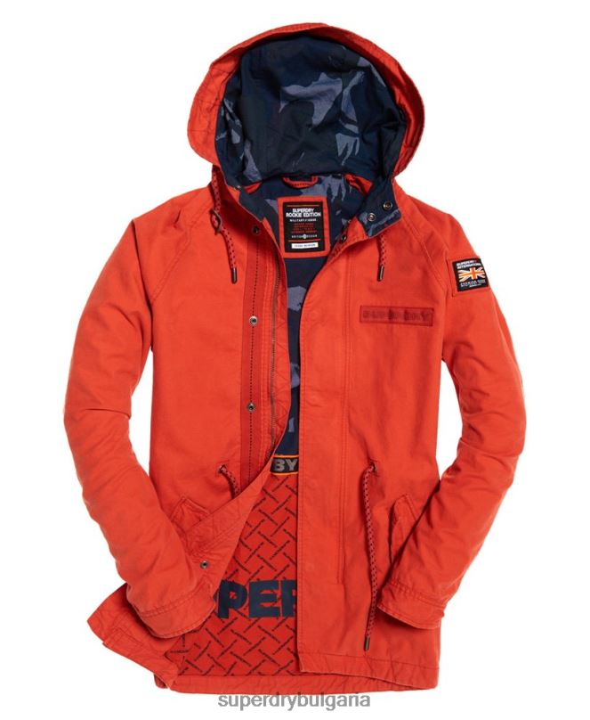 Superdry облекло N00H1202 оранжево мъже авиаторско яке за новобранец