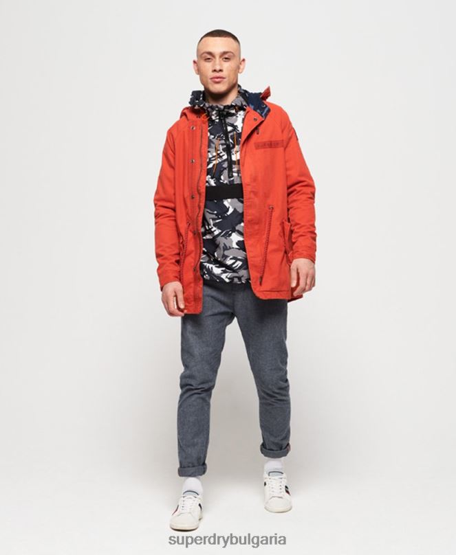 Superdry облекло N00H1202 оранжево мъже авиаторско яке за новобранец