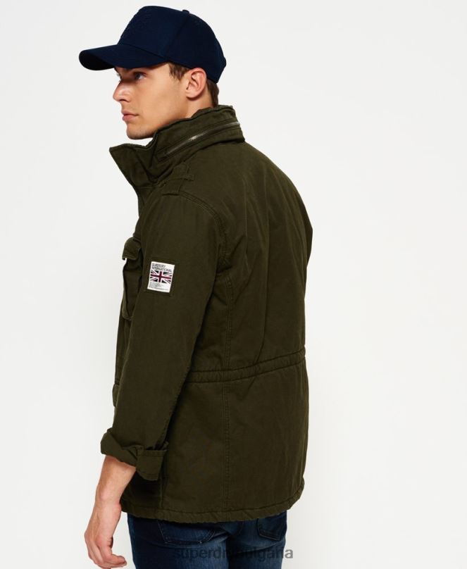Superdry облекло N00H1204 зелено мъже новобранец тежко полево яке
