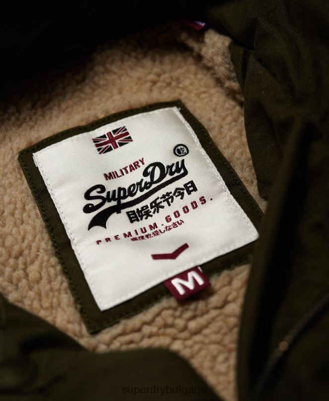 Superdry облекло N00H1204 зелено мъже новобранец тежко полево яке