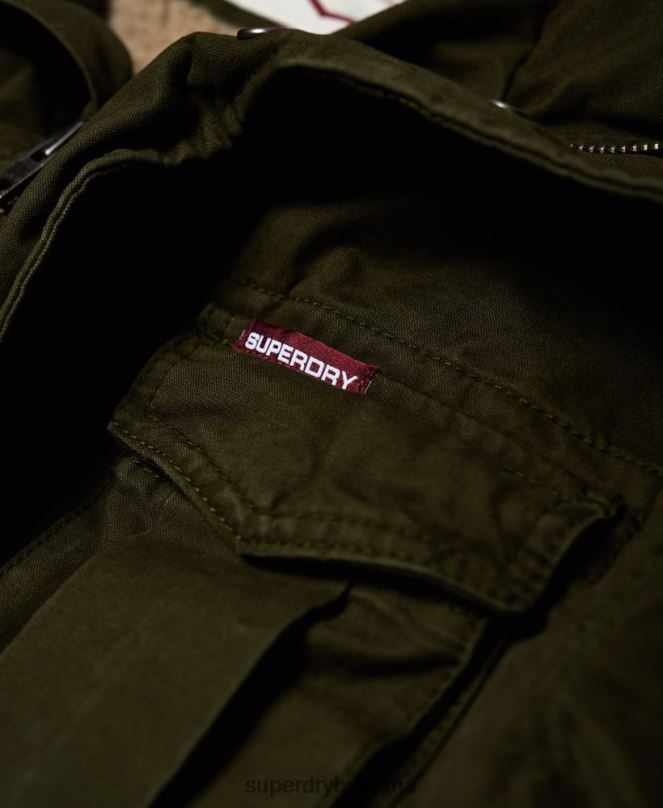 Superdry облекло N00H1204 зелено мъже новобранец тежко полево яке