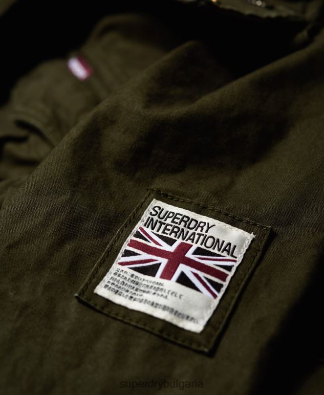 Superdry облекло N00H1204 зелено мъже новобранец тежко полево яке