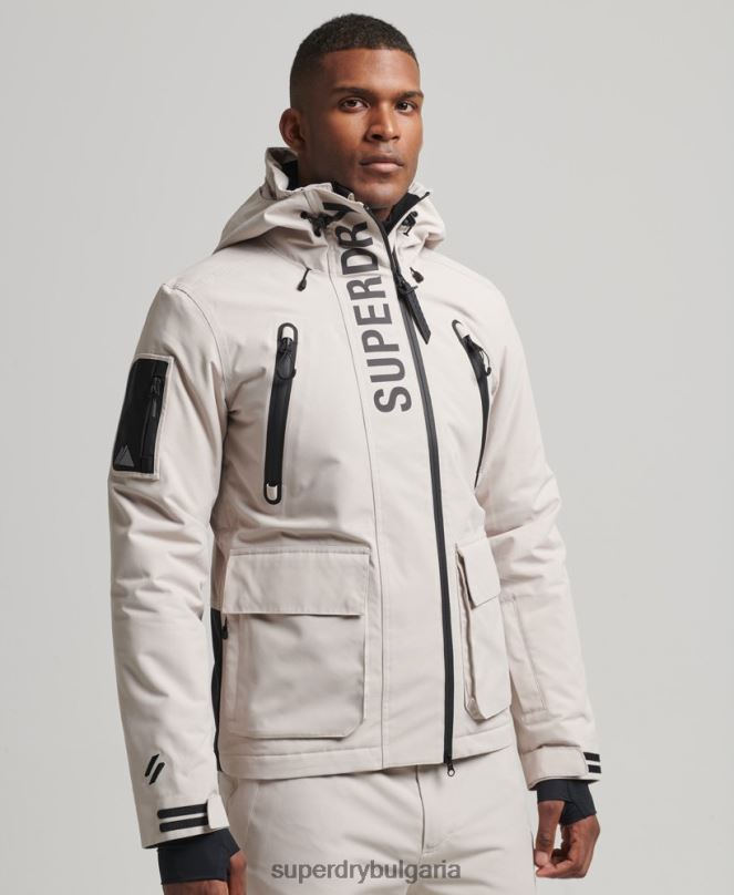 Superdry облекло N00H1370 светло сив мъже най-доброто спасително яке