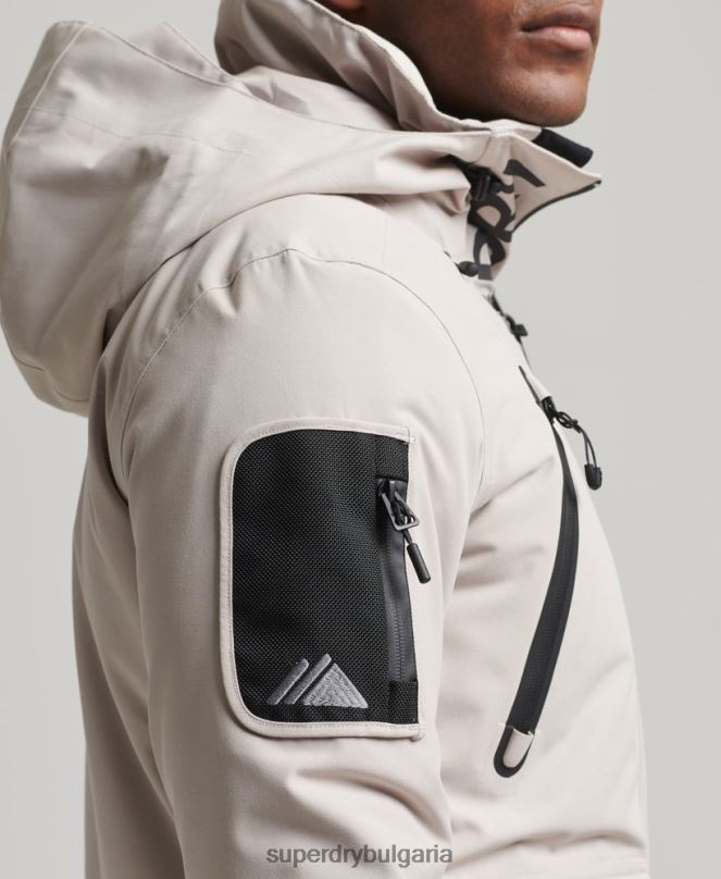 Superdry облекло N00H1370 светло сив мъже най-доброто спасително яке