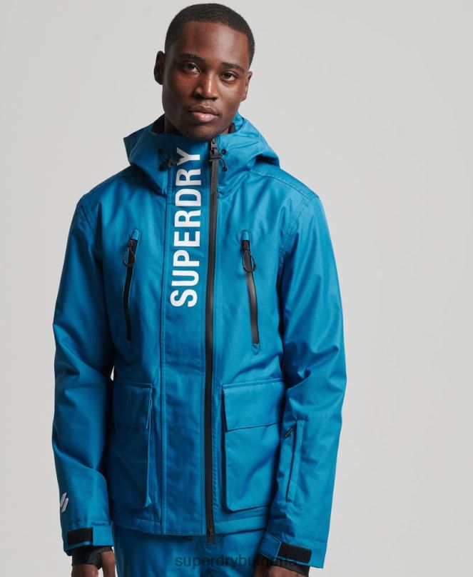 Superdry облекло N00H1375 син мъже ски спасително яке