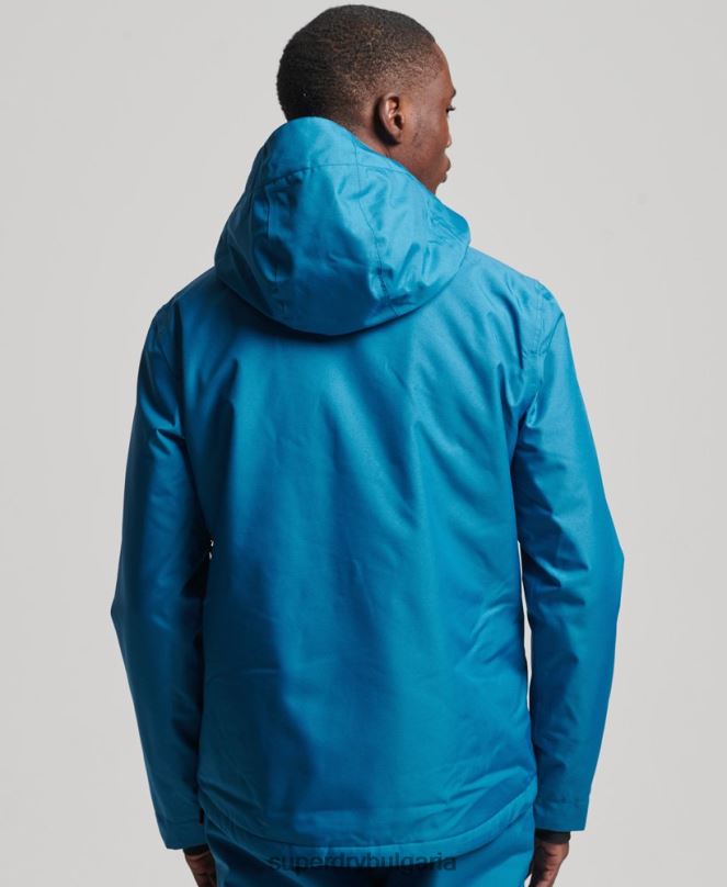 Superdry облекло N00H1375 син мъже ски спасително яке