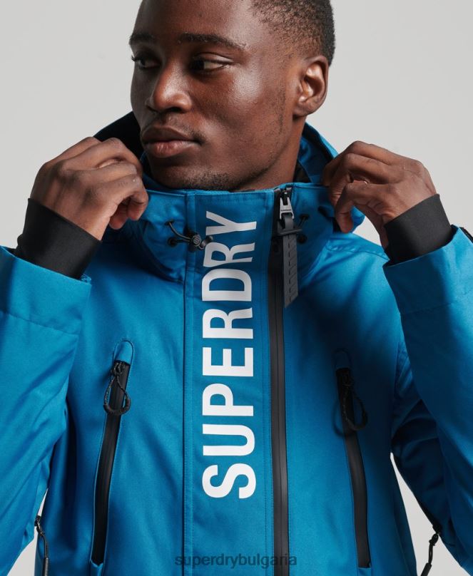 Superdry облекло N00H1375 син мъже ски спасително яке