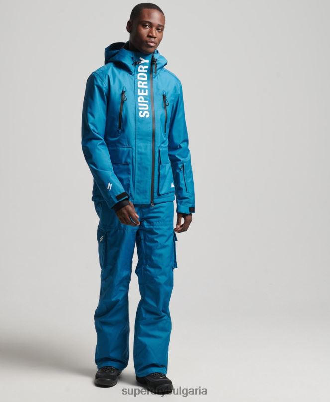 Superdry облекло N00H1375 син мъже ски спасително яке