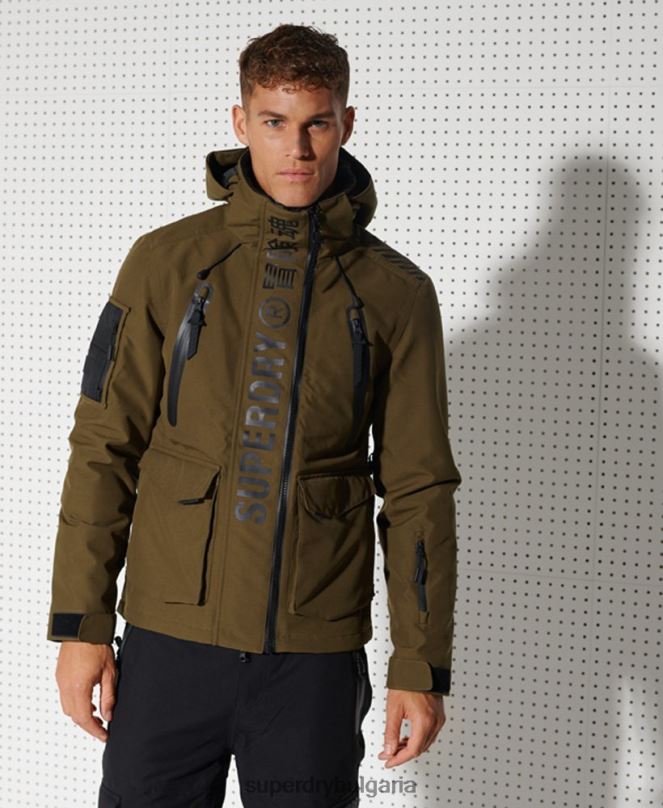Superdry облекло N00H1401 зелено мъже най-доброто яке за планински спасители