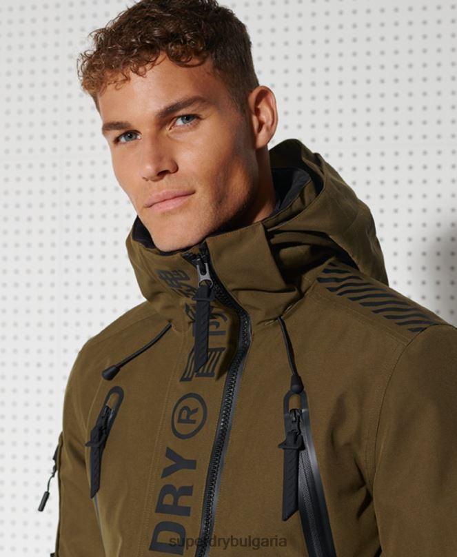 Superdry облекло N00H1401 зелено мъже най-доброто яке за планински спасители