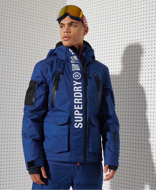 Superdry облекло N00H1403 син мъже най-доброто яке за планински спасители