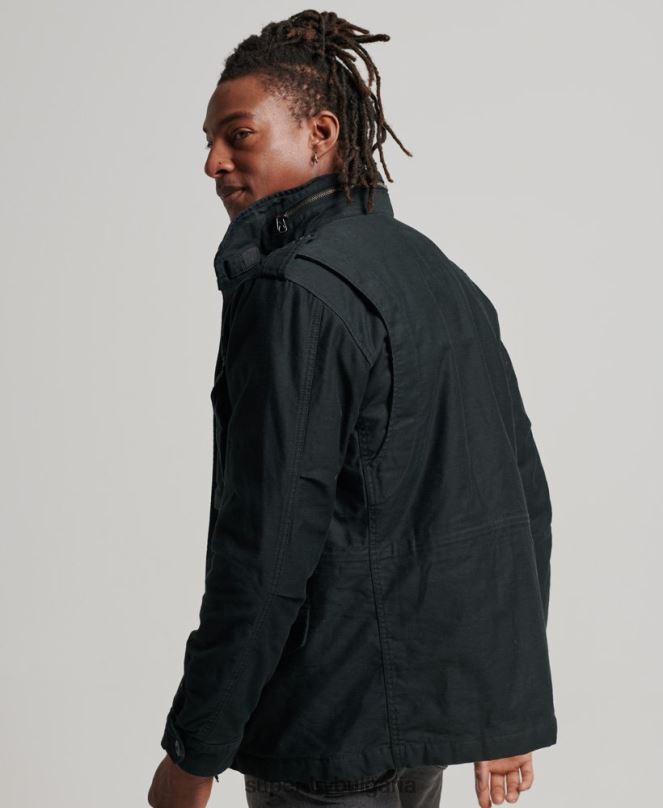 Superdry облекло N00H4434 тъмно сив мъже Военно яке m65 field borg с подплата